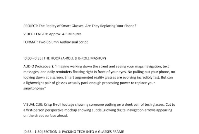 write engaging youtube scripts for technology and gadget channels